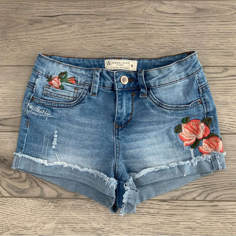 Angel Kiss Denim Jean Shorts Woman Jr Size 1